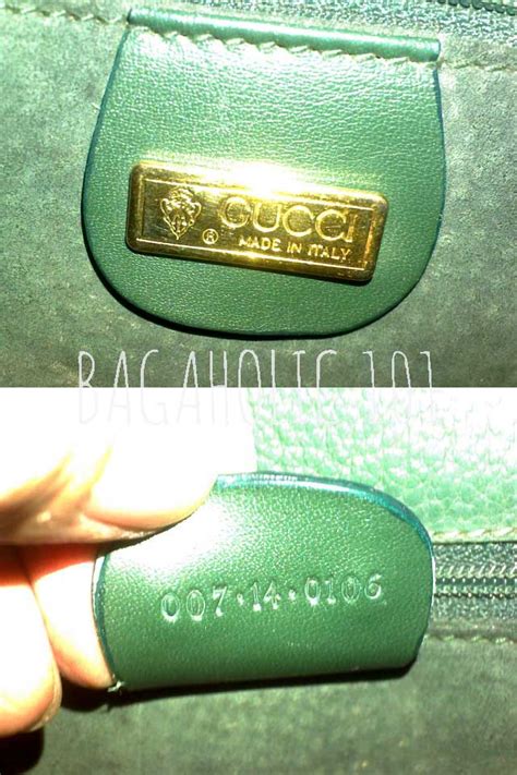 old gucci bag codes